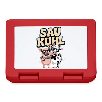Semer Cool Cochon Et Vache Avec Lunettes De Soleil - Boîte à goûter - rouge - Devant
