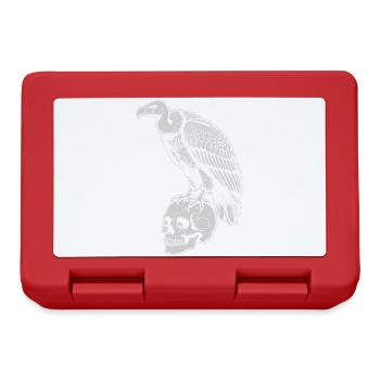vulture sitting on the skull - Lunchbox - red - Front