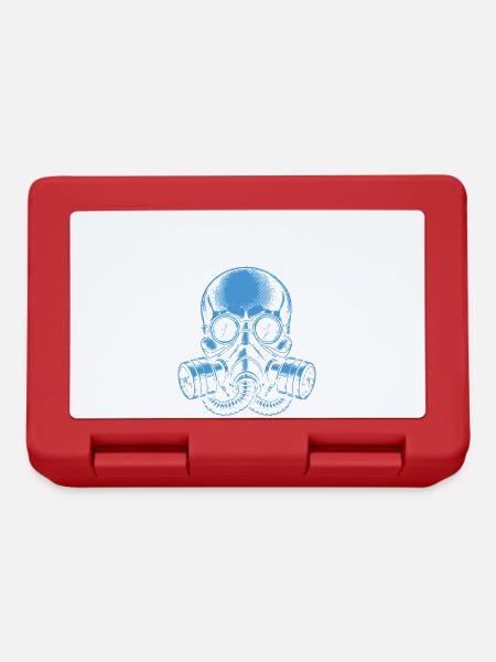 Rave-Totenkopf-Gasmaske - Brotdose - Rot