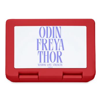 Odin Freya Thor : Sagesse et Force - Boîte à goûter - rouge - Devant