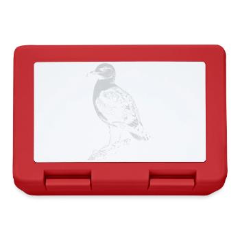 Seagull Silhouette in Vintage Ink - Lunchbox - red - Front