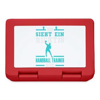 Handball Handballer Handball Trainer Fan Geschenk - Brotdose - Rot - Vorne