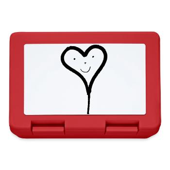 Heart balloon with face - Lunchbox - red - Front