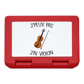 Je Peux Pas J'ai Violon - Boîte à goûter - rouge - Devant