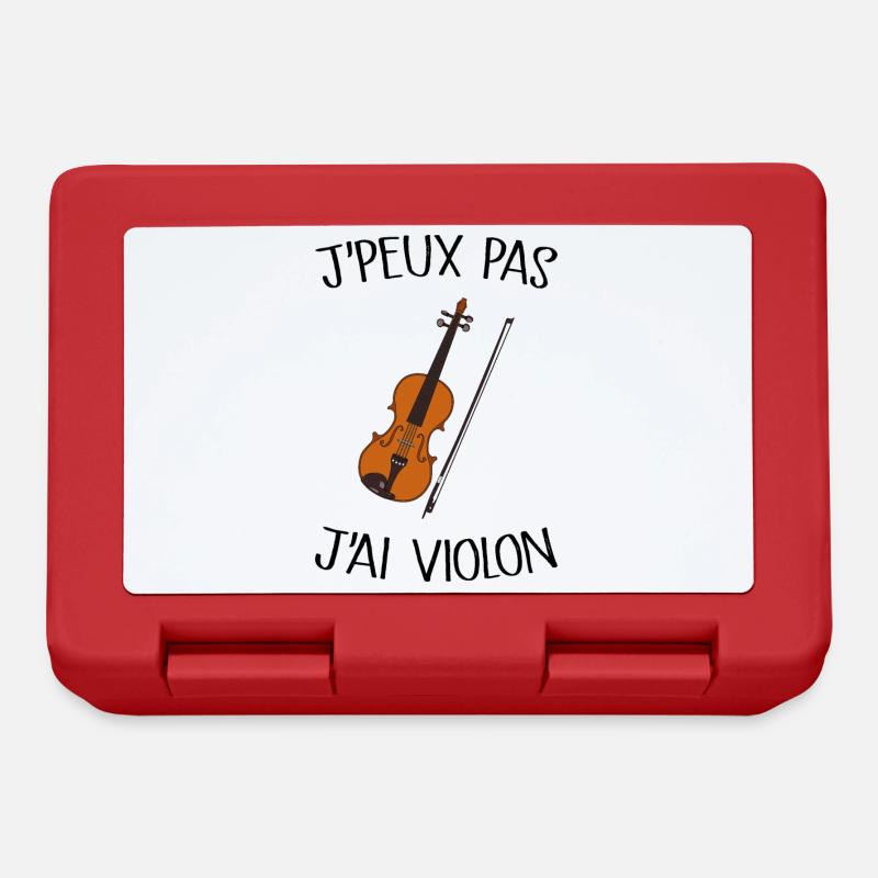 Je Peux Pas J'ai Violon - Boîte à goûter - rouge