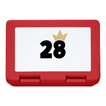 28 Krone Nummer 28 - Brotdose - Rot - Vorne