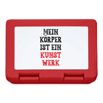 mein Körper ist ein Kunstwerk. Ich liebe alles! - Brotdose - Rot - Vorne