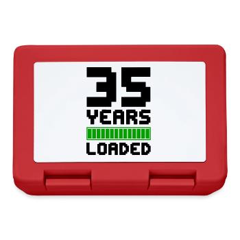 35 Years Loaded 35. Geburtstag - Brotdose - Rot - Vorne