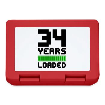 34 ans chargé 34e anniversaire - Boîte à goûter - rouge - Devant