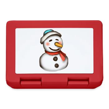 Colorful snowman in the blaze of lights - Lunchbox - red - Front