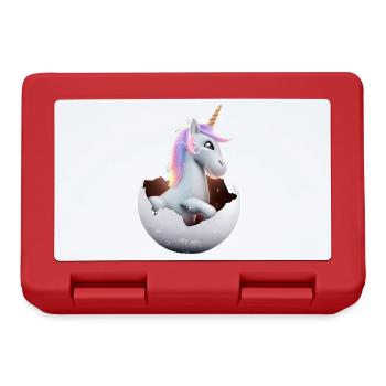 Baby unicorn hatches from egg - Lunchbox - red - Front