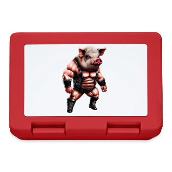 Wrestler Schwein - Brotdose - Rot - Vorne