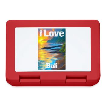 I love Bali - Lunchbox - red - Front