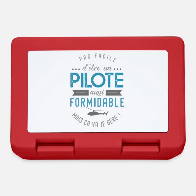 Pilote Hélicoptère formidable cadeau métier pilote - Boîte à goûter - rouge