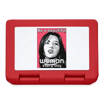 Be a beautiful woman ever day - Mother Day - Brotdose - Rot - Vorne