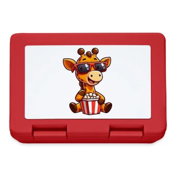 Coole Giraffe Popcorn Kino Film Filmliebhaber Film - Brotdose - Rot - Vorne