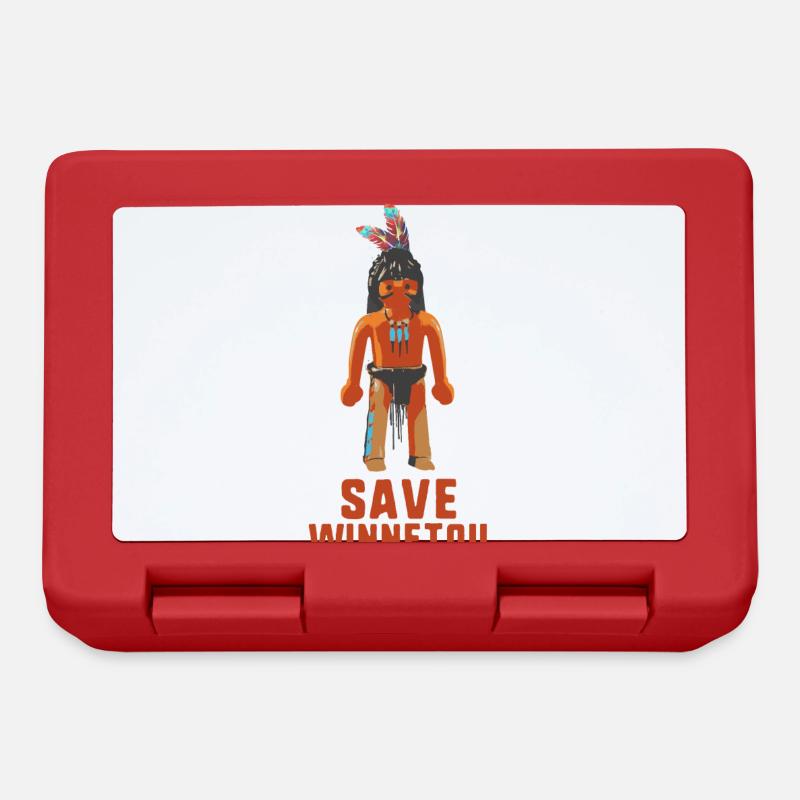 save winnetou,winnetou,indianer,comic - Brotdose - Rot