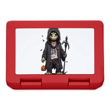 Effrayant drôle Grim Reaper Dinosaure Halloween - Boîte à goûter - rouge - Devant