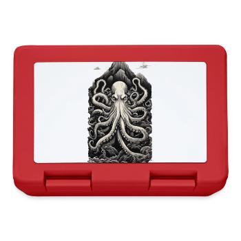 Vintage Kraken Deep Sea & Japan Aesthetic Design - Boîte à goûter - rouge - Devant