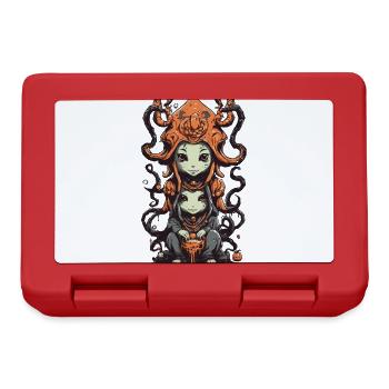 Slimy Cartoon Monster Halloween Highlight - Lunchbox - red - Front