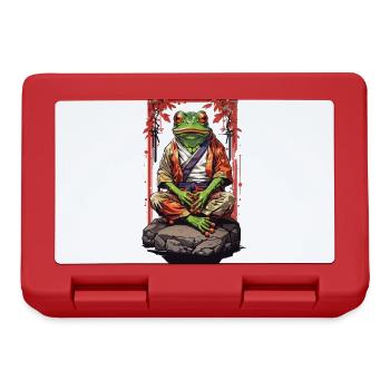 Spirituelle Frosch Meditation Kunst Ästhetik Yoga - Brotdose - Rot - Vorne