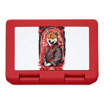 Shiba Kanji Retro Dogs Design in Japan Style - Lunchbox - red - Front