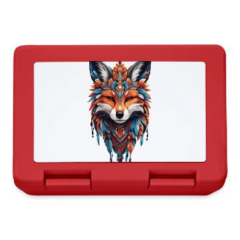 Fox Mandala Yoga Zen Spiritualité Méditation - Boîte à goûter - rouge - Devant