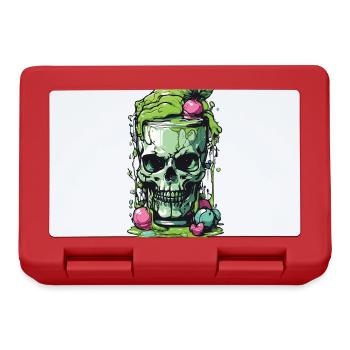 Giftiger Gothic Skull Becher Halloween Design - Brotdose - Rot - Vorne