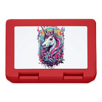 Gothic Einhorn Magie Pastell Okkult Streetwear - Brotdose - Rot - Vorne