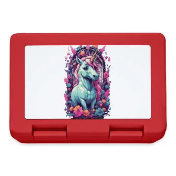 Licorne gothique mystique occulte et magique - Boîte à goûter - rouge - Devant