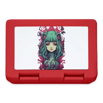 Démon Goth Anime Girl occulte Pastel Design - Boîte à goûter - rouge - Devant
