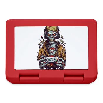 Aesthetic Retro Zombie Gamer Gaming Style - Brotdose - Rot - Vorne