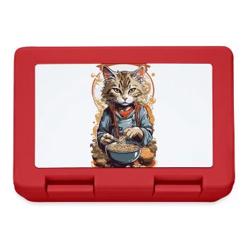 Chat Ramen Japonais Indulgence Soupes Design - Boîte à goûter - rouge - Devant