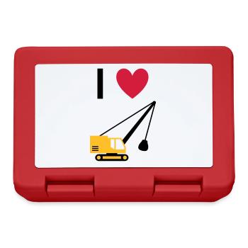 ★ Design colors can be changed ★ I love dragline excavators - Lunchbox - red - Front