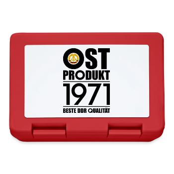 55. GEBURTSTAG OSSI OSTPRODUKT 1971 DDR - Brotdose - Rot - Vorne