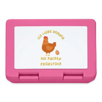 Chickens Poop Breakfast - Lunchbox - pink - Front