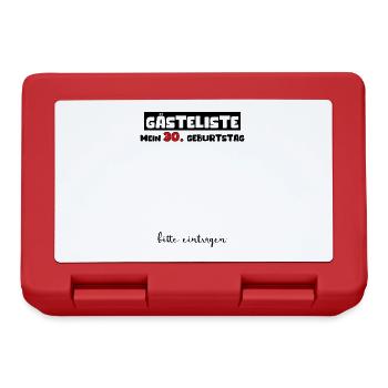 Gästebuch Mein 30. Geburtstag Bitte Eintragen Gast - Brotdose - Rot - Vorne