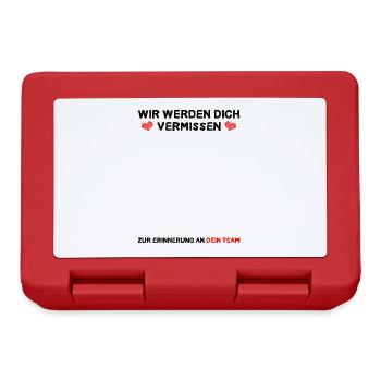 Wir werden Dich vermissen Zur Erinnerung an Team - Brotdose - Rot - Vorne
