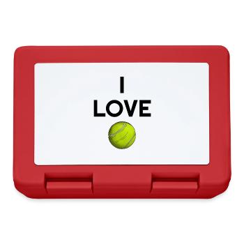 J’adore Tennis Design Tennis Player Fans Trainer - Boîte à goûter - rouge - Devant