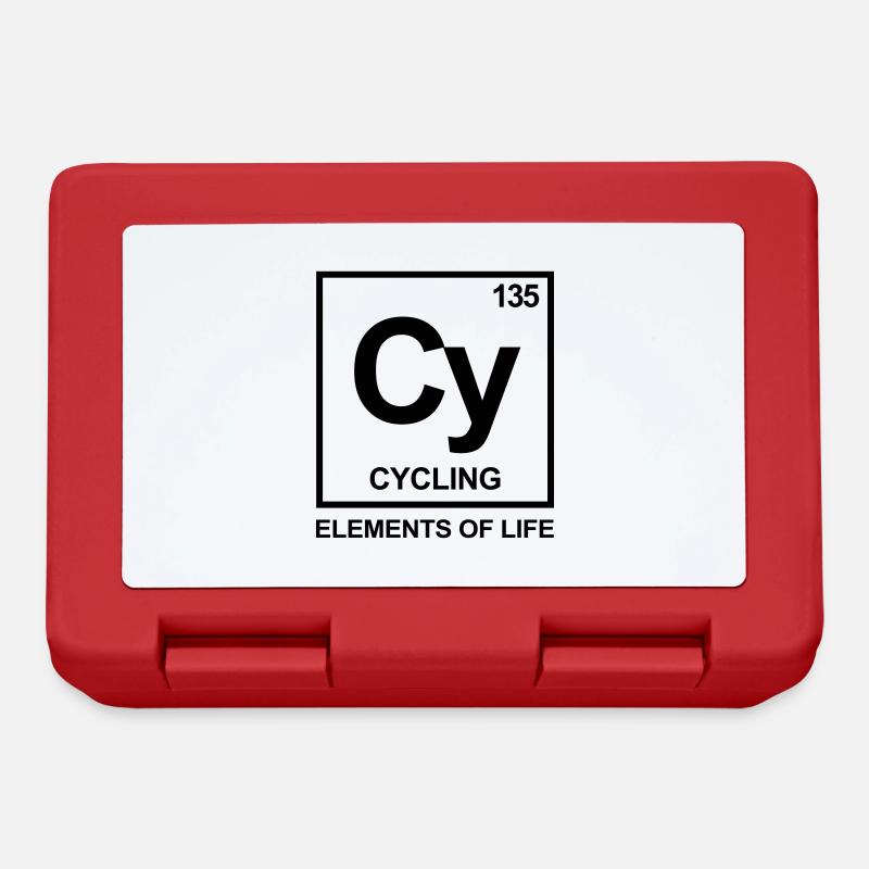Éléments de vie: 135 tableau périodique des cycles - Boîte à goûter - rouge