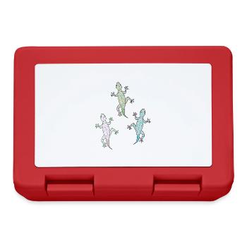 Eidechsen Echse Gecko Wildtiere Zootiere Zoo - Brotdose - Rot - Vorne