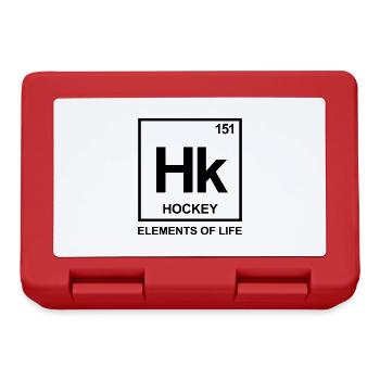 Éléments de vie: 151 tableau périodique du hockey - Boîte à goûter - rouge - Devant
