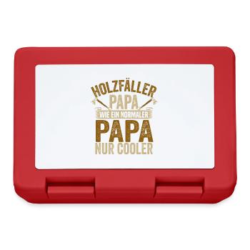 Holzfäller Papa Wie ein Normaler Papa Nur Cooler - Brotdose - Rot - Vorne