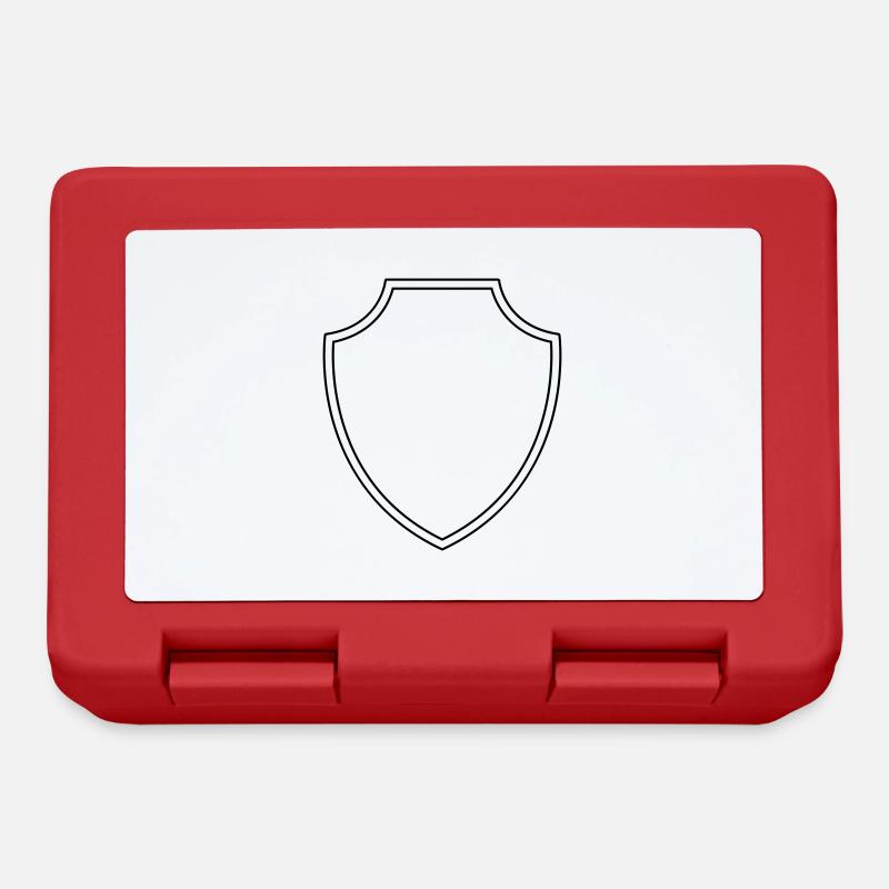 Wappen Schild leer - Brotdose - Rot