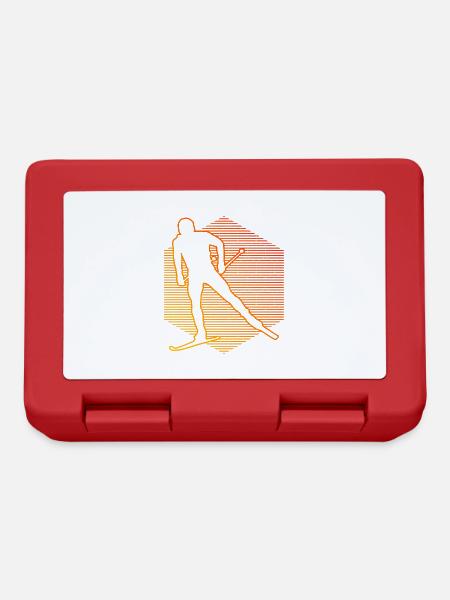Ski de fond Classique Ski de fond Ski de fond Patinage - Boîte à goûter - rouge