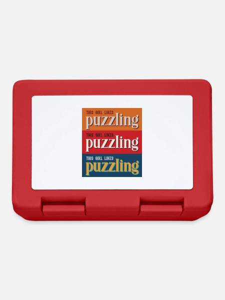 Puzzle Girl Lustiges Zitat Puzzle Hobby Puzzler - Brotdose - Rot