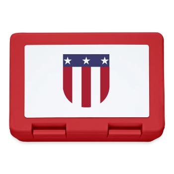 USA Wappen - Brotdose - Rot - Vorne