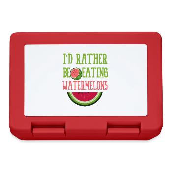 Manger des pastèques Melons d'été tropicaux - Boîte à goûter - rouge - Devant