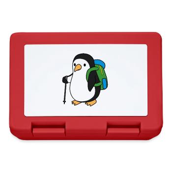 Netter Pinguin Wildlife Natur Wandern Abenteuer - Brotdose - Rot - Vorne