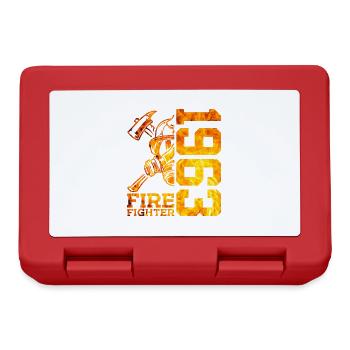 63. GEBURTSTAG FEUERWEHR 1963 - Brotdose - Rot - Vorne